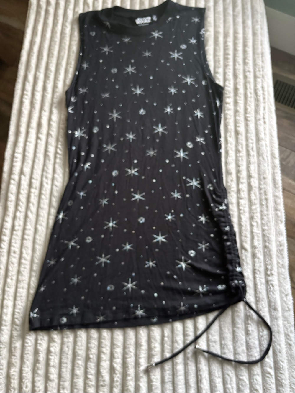 Star Wars Black Dress with Silver Starburst Detail